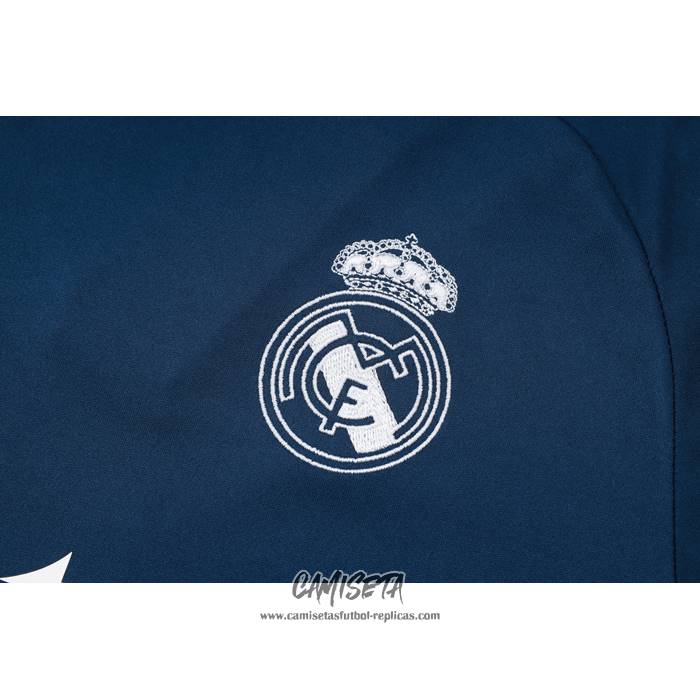 Chandal del Real Madrid 2024-2025 Manga Corta Azul - Pantalon Corto